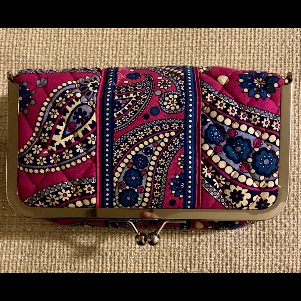 Vera Bradley Boysenberry KISS AND MAKEUP Lined Bag